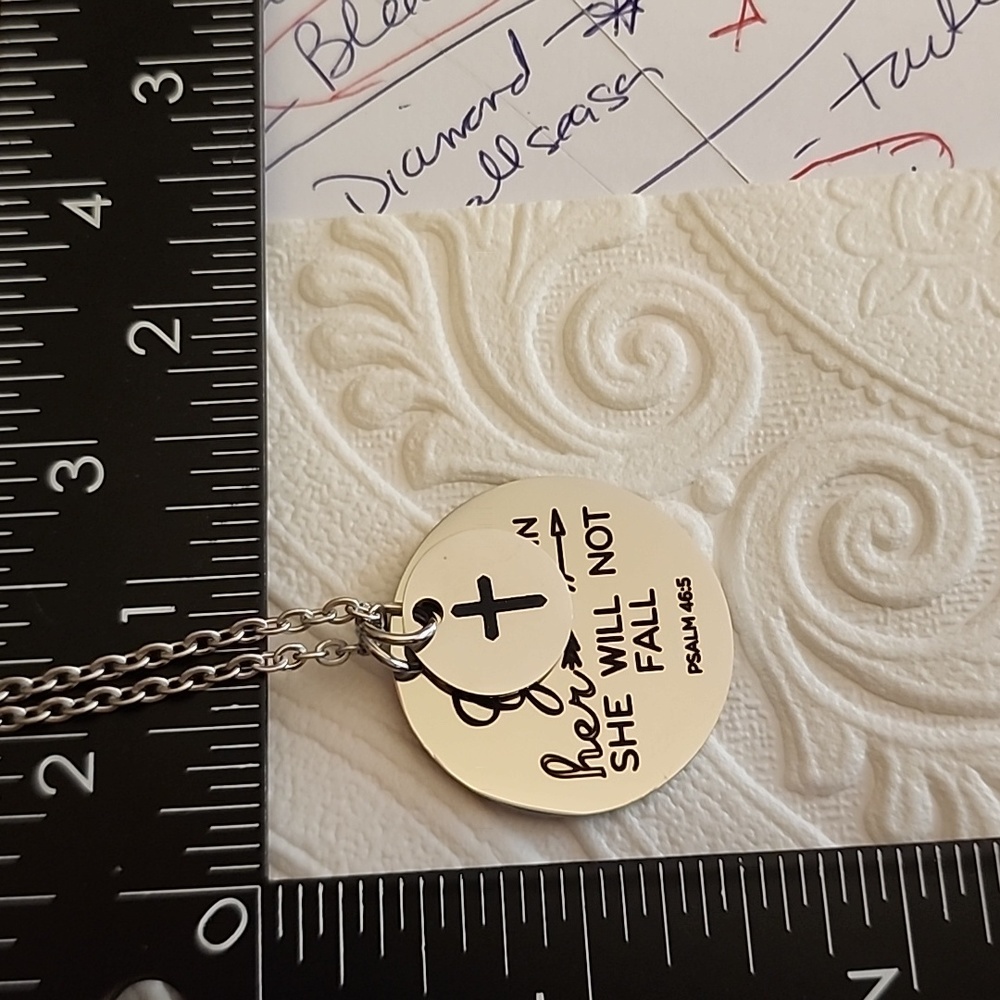 God Is within Her She will Not Fail Necklace 24 Inch Chain - Picture 3 of 3